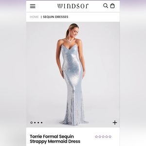 Torrie Formal Sequin Strappy Mermaid Dress-Windsor